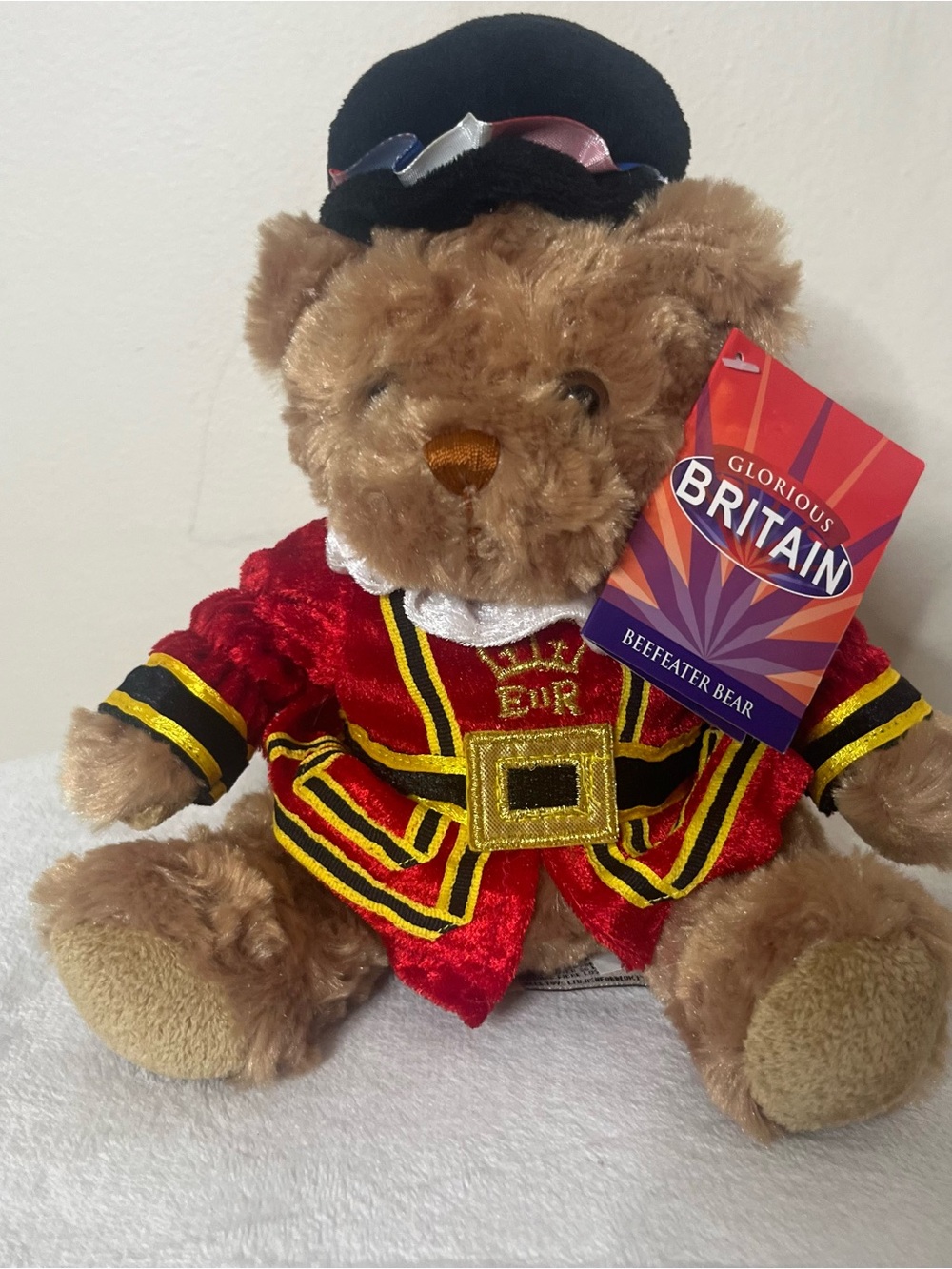 Keel‎ Toys Glorious Beefeater Bear Plush in Red and Black Royal Guard Uniform 8”